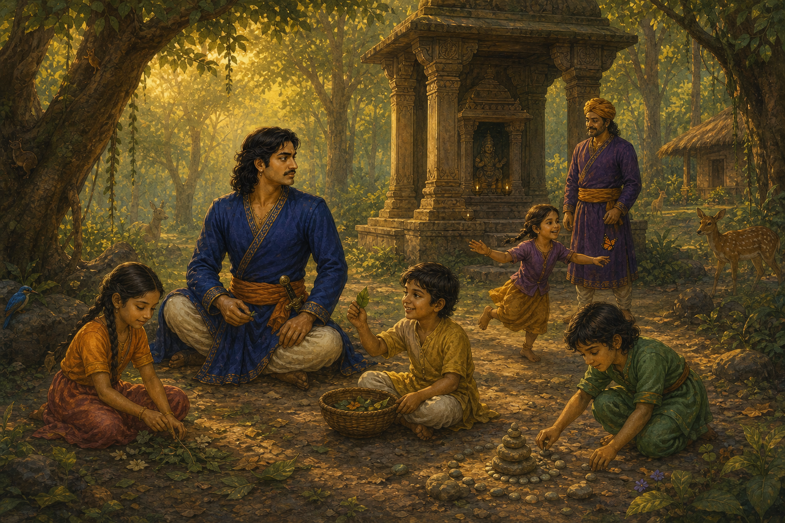 Anuparekha: The Guardian of Nature and Learning — illustration