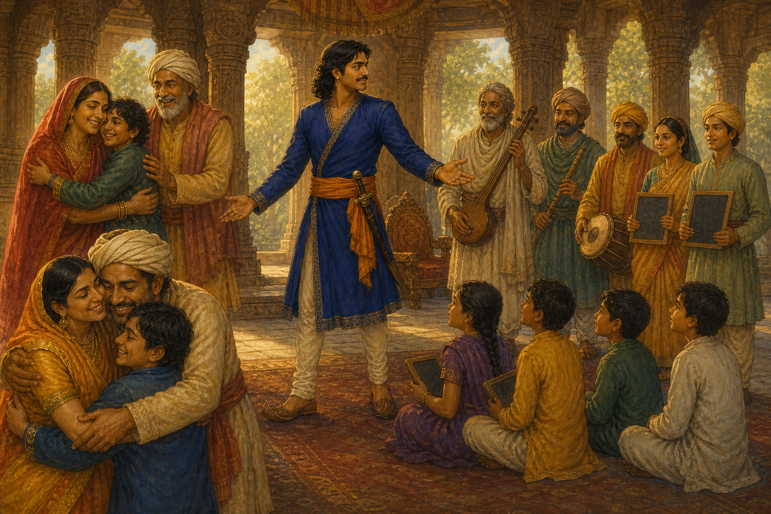 Anuparekha: The Guardian of Nature and Learning — illustration
