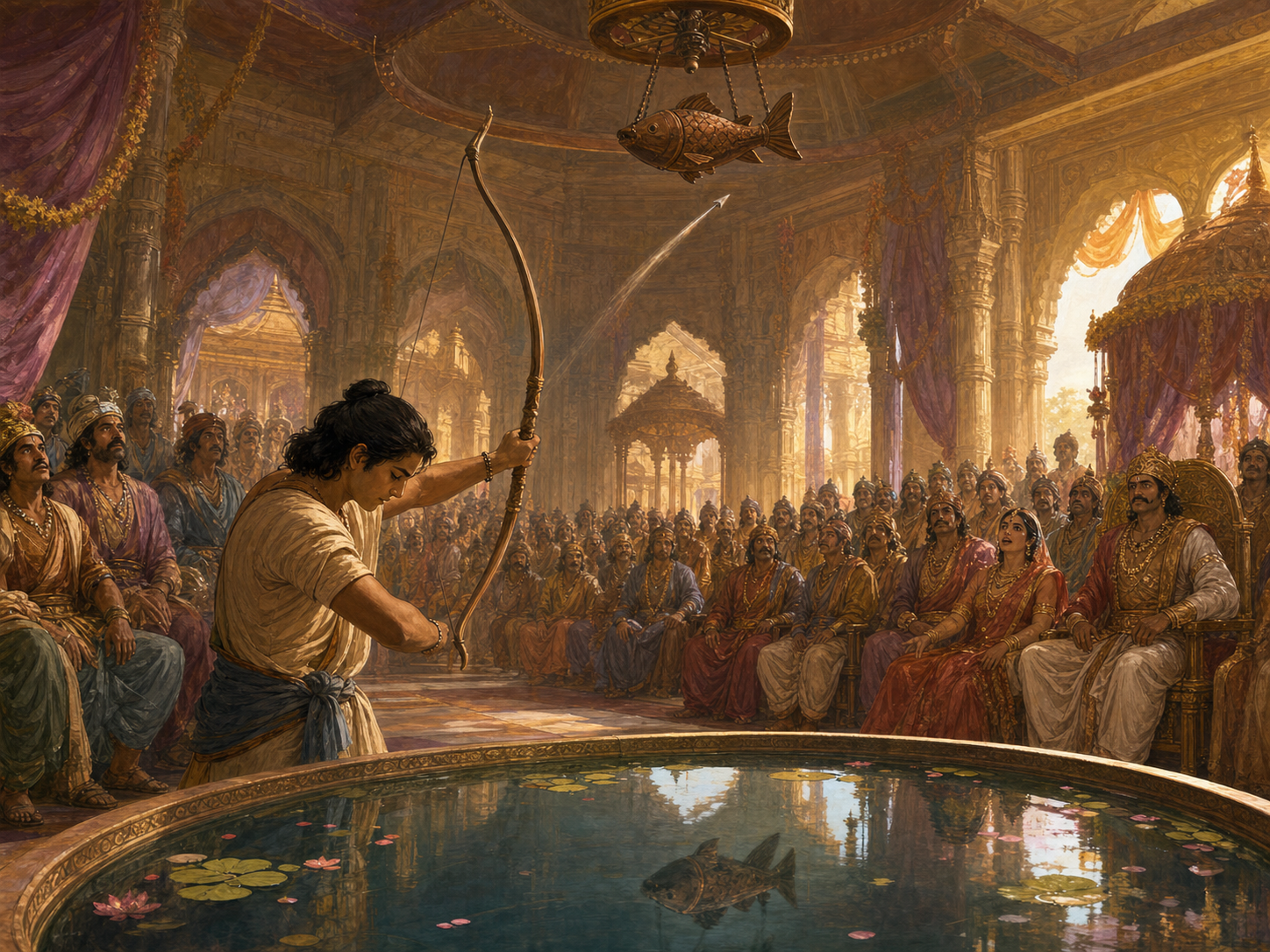 Arjuna and the Fish's Eye — illustration