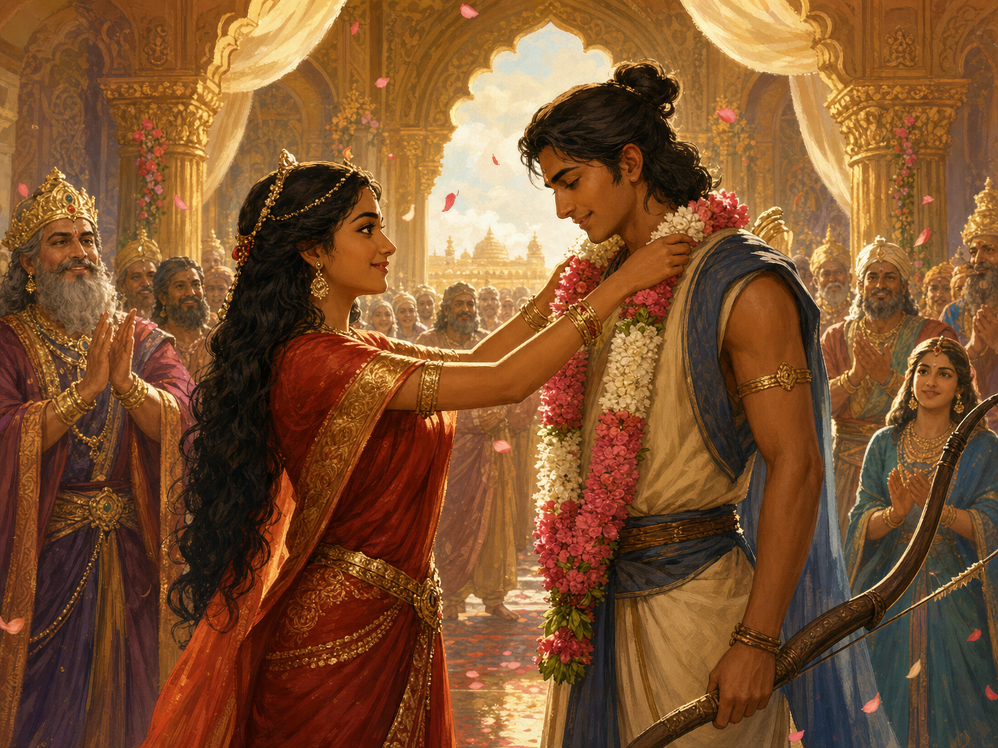 Arjuna and the Fish's Eye — illustration