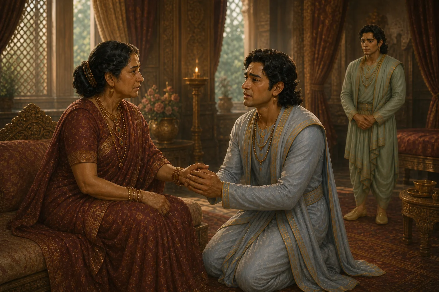Bharat assures Kaushalya that he had no part in Ram's exile