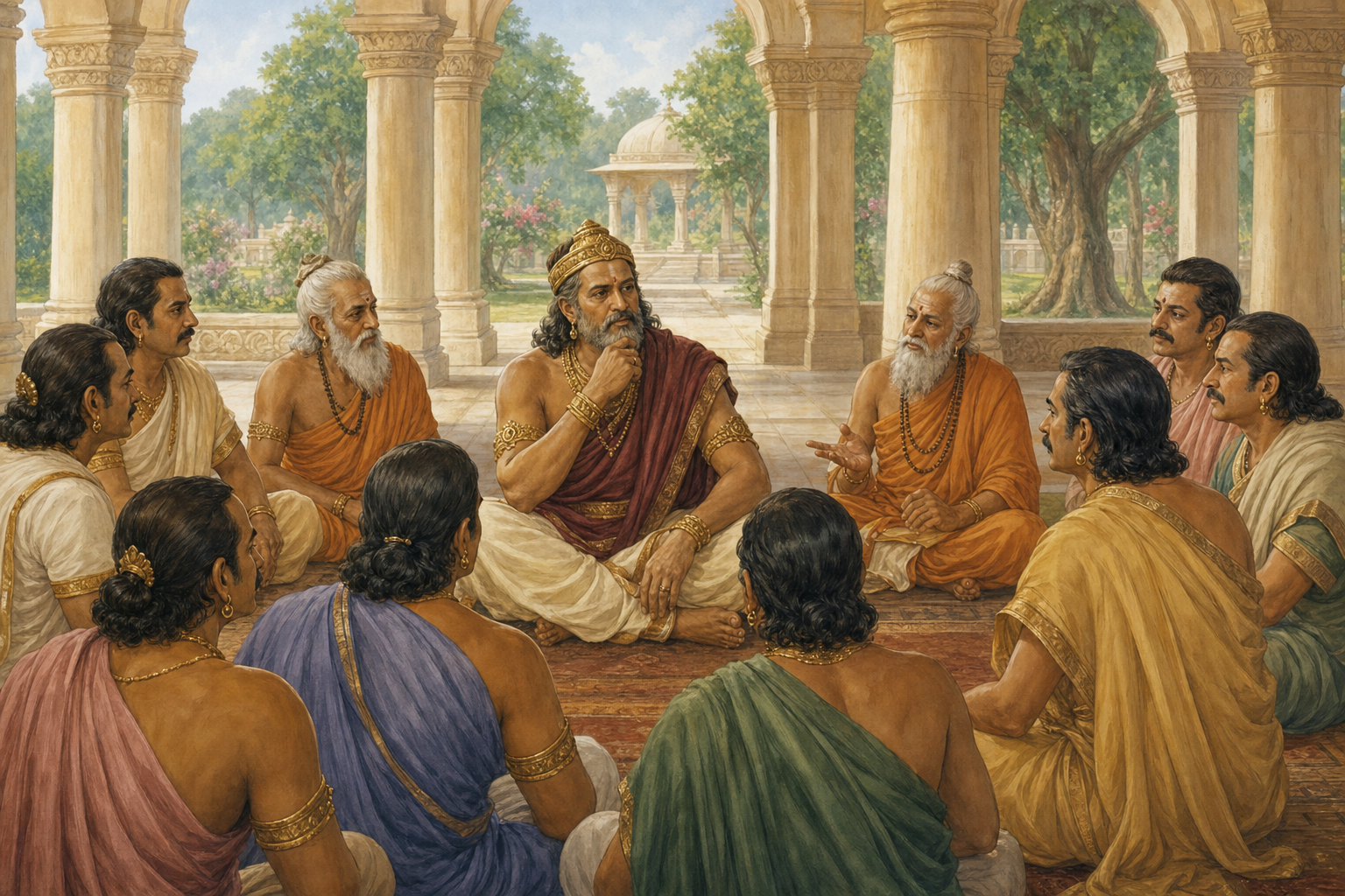 Ayodhya and King Dasharatha — illustration