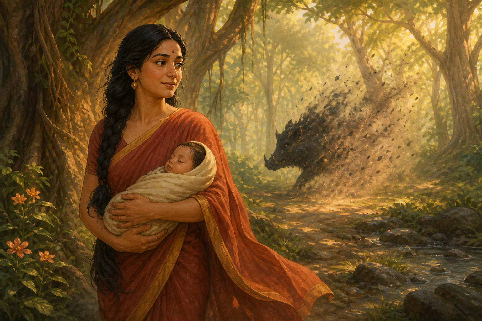 Bhrigu and Agni — illustration
