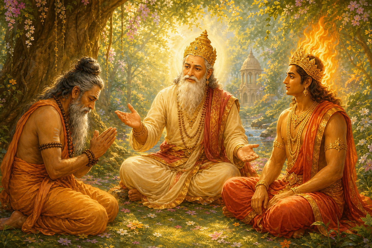 Bhrigu and Agni — illustration