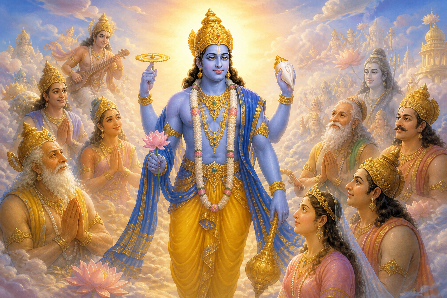 The Birth of Ram and His Brothers — illustration