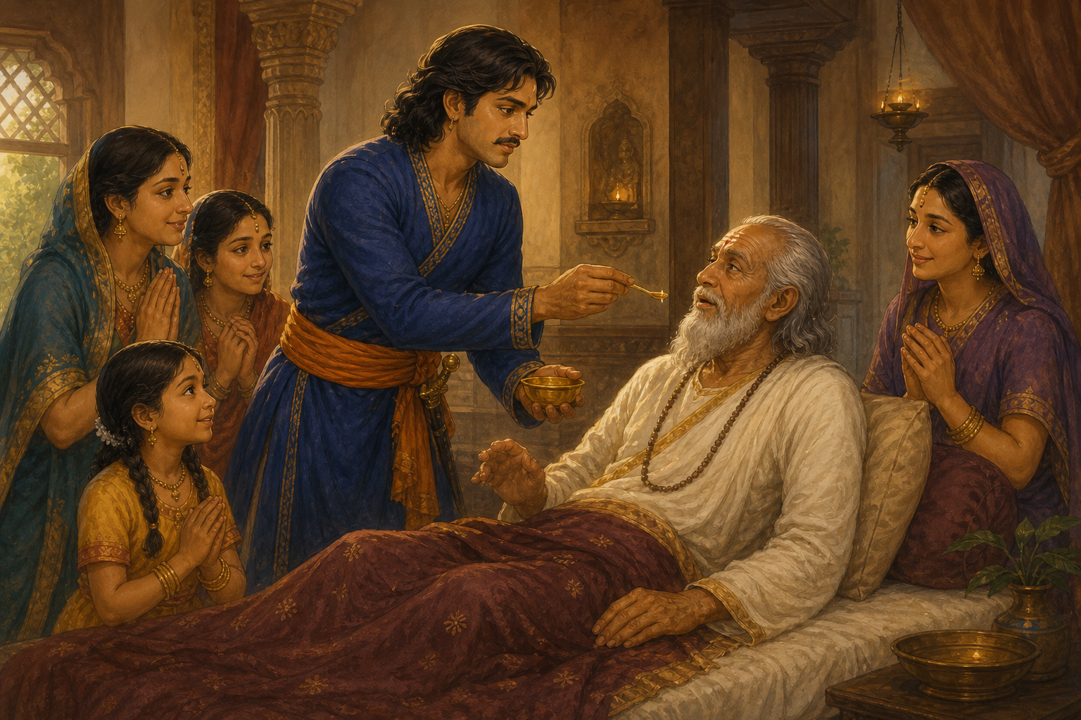 Chandrajyoti: The Guardian of Thoughtful Devotion — illustration