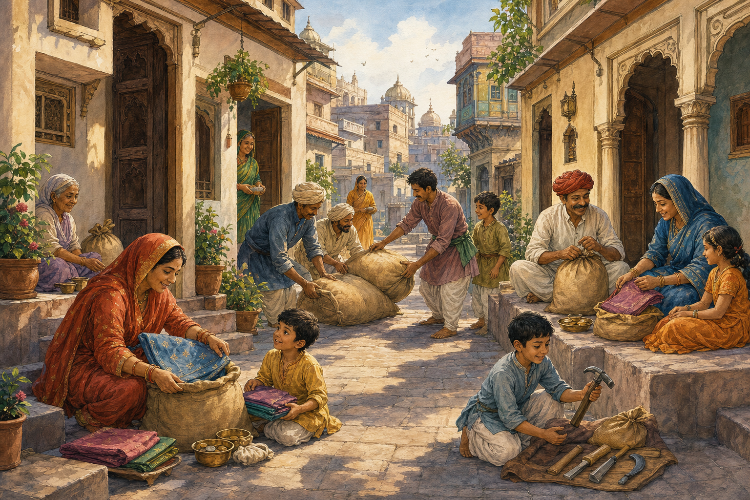 Families across the city discover useful gifts in their courtyards