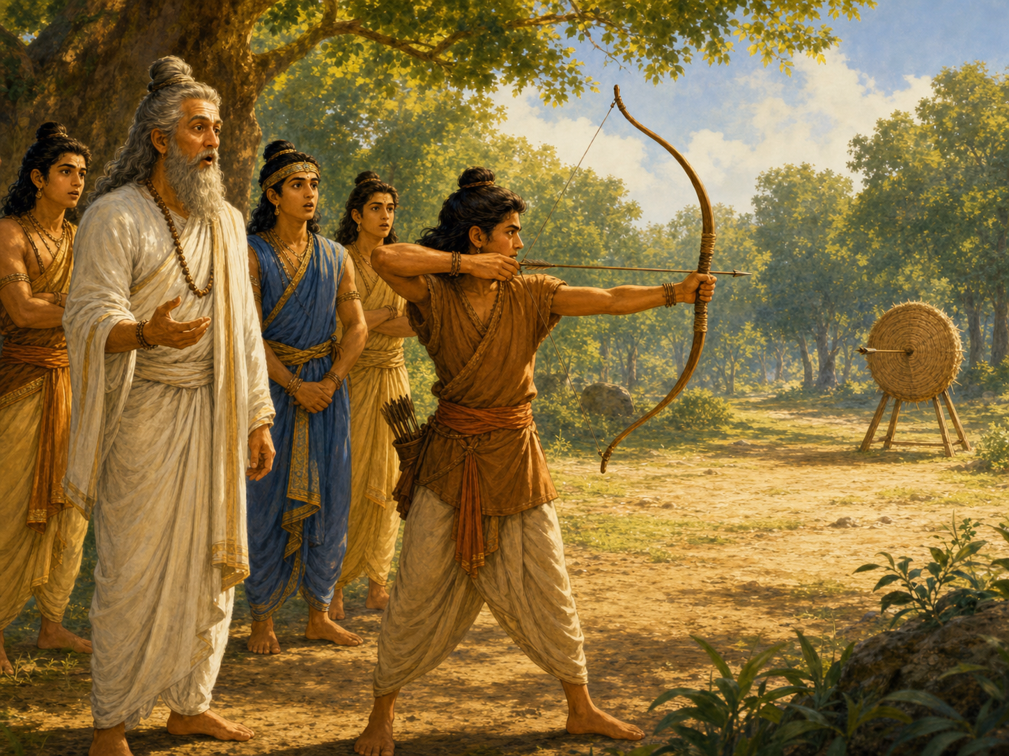 Eklavya and the Power of Practice — illustration