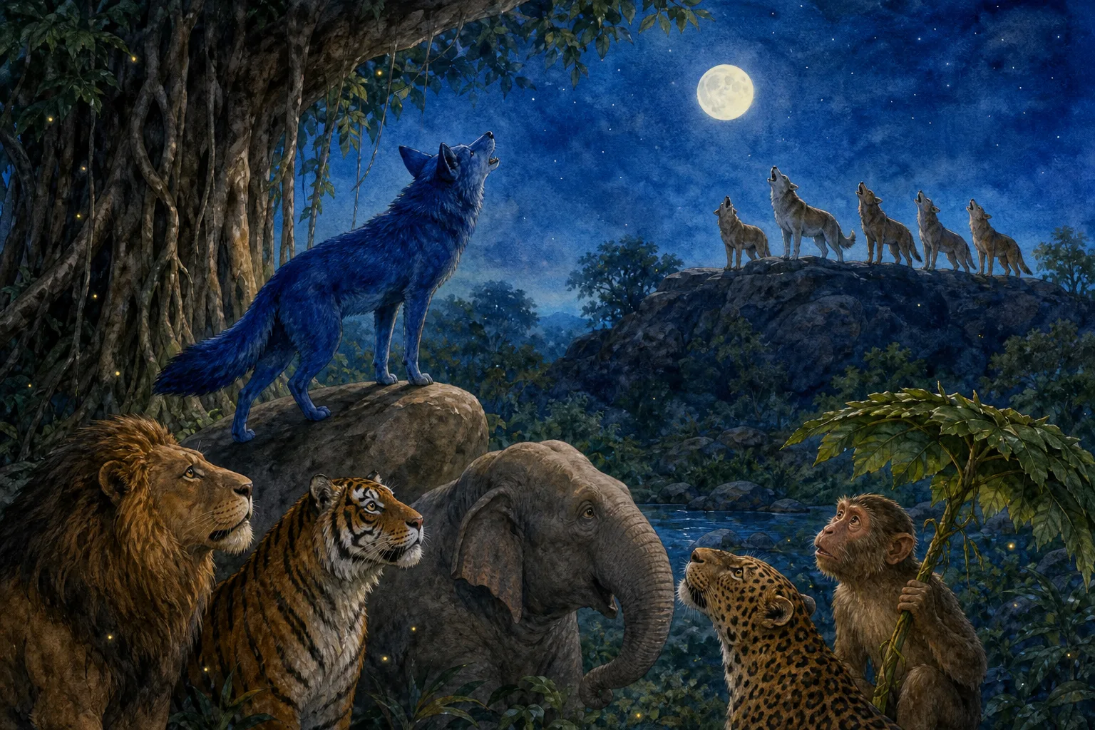Fierce-Howl throws back his head and howls like a jackal as the stunned court looks on