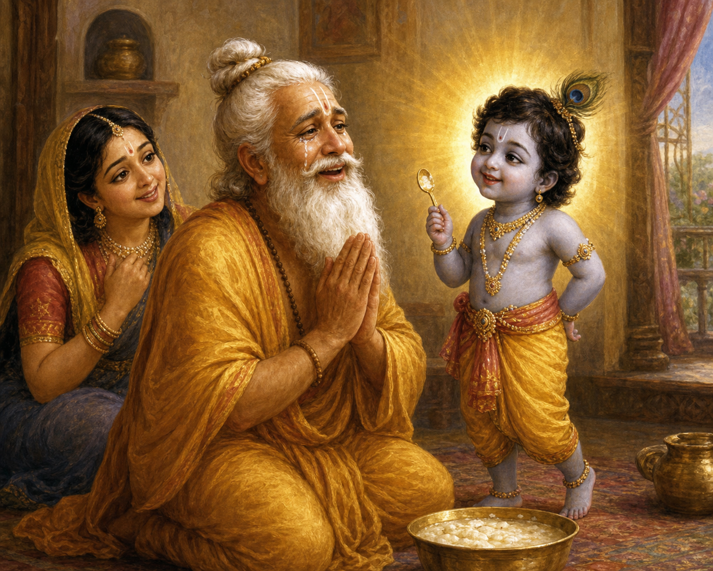 Gargacharya recognizes Narayana in the joyful child Krishna