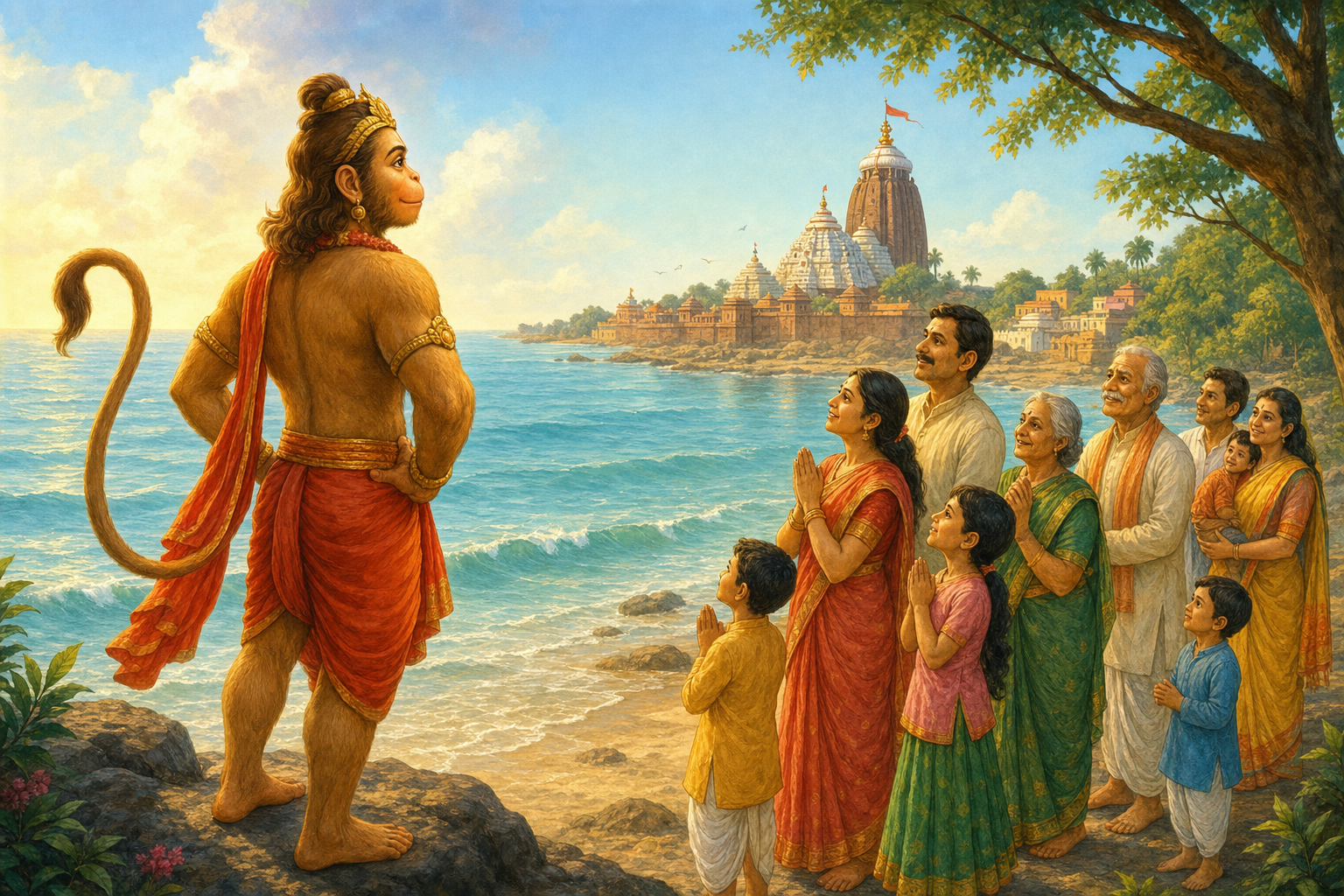 Hanuman, Guardian of Puri — illustration