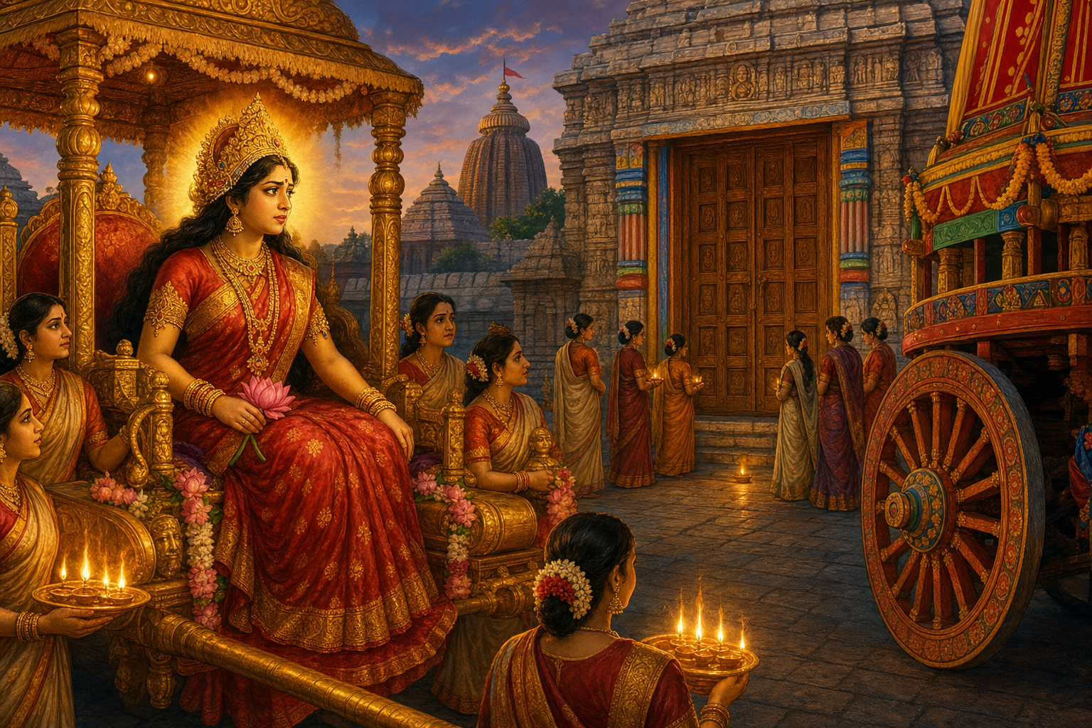 Hera Panchami: Lakshmi Searches for Jagannath — illustration