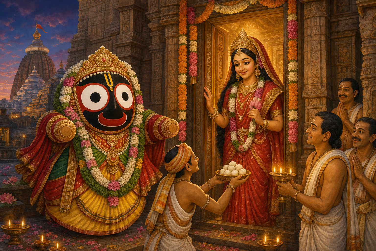Hera Panchami: Lakshmi Searches for Jagannath — illustration