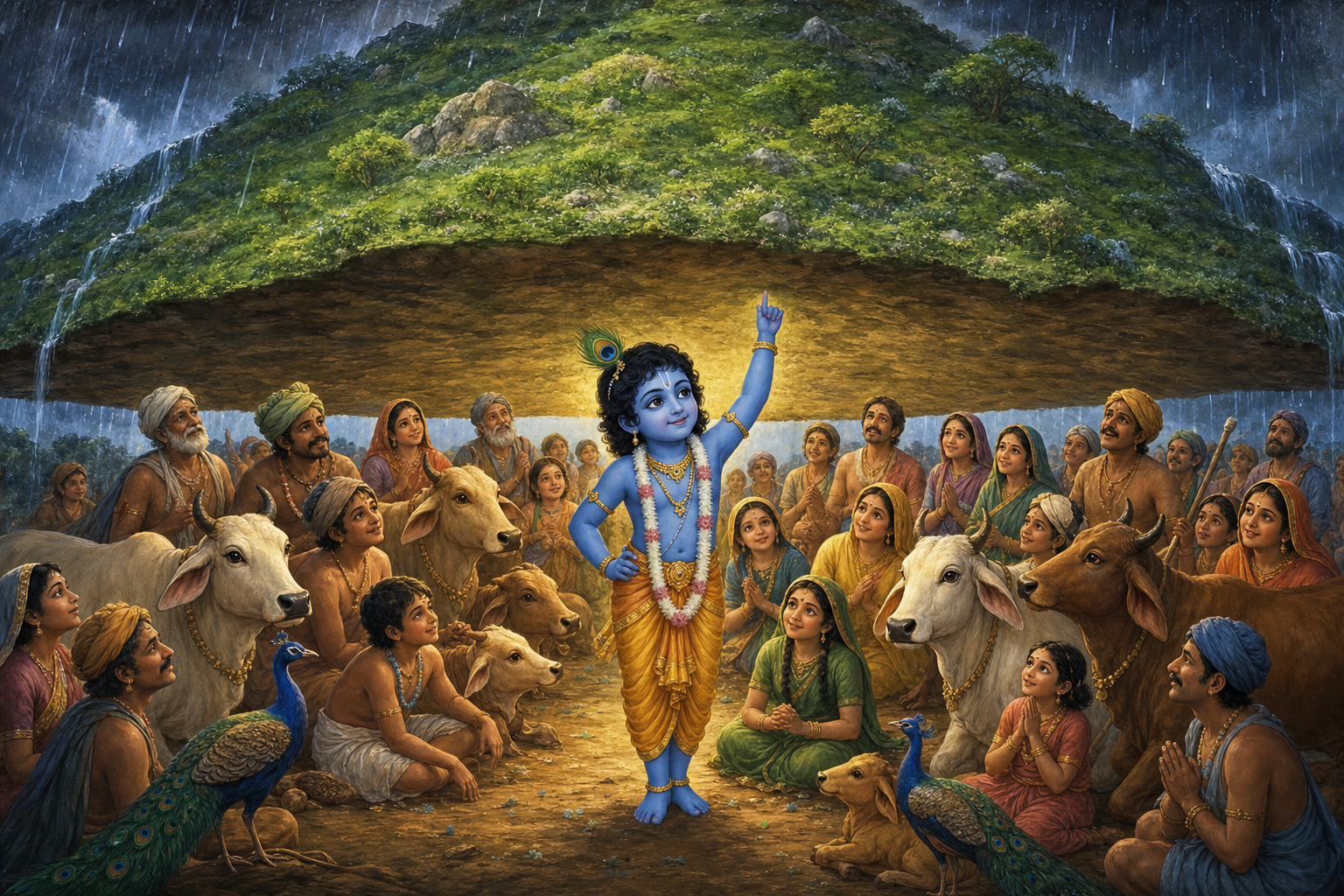 Little Krishna and the Butter Pot — illustration