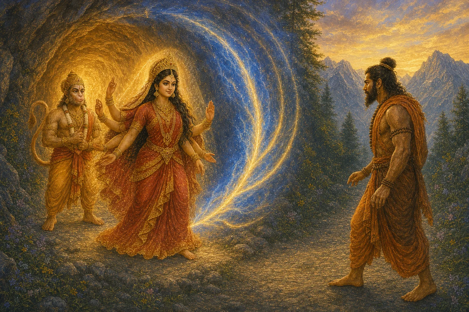 Mata Vaishnavi, in her powerful form as Mahakali, ends Bhairavnath's pursuit with a final blow