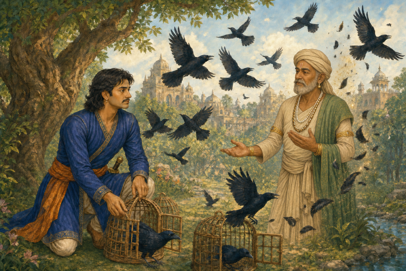 Vikram releases the innocent crows as Tutavaran reveals himself
