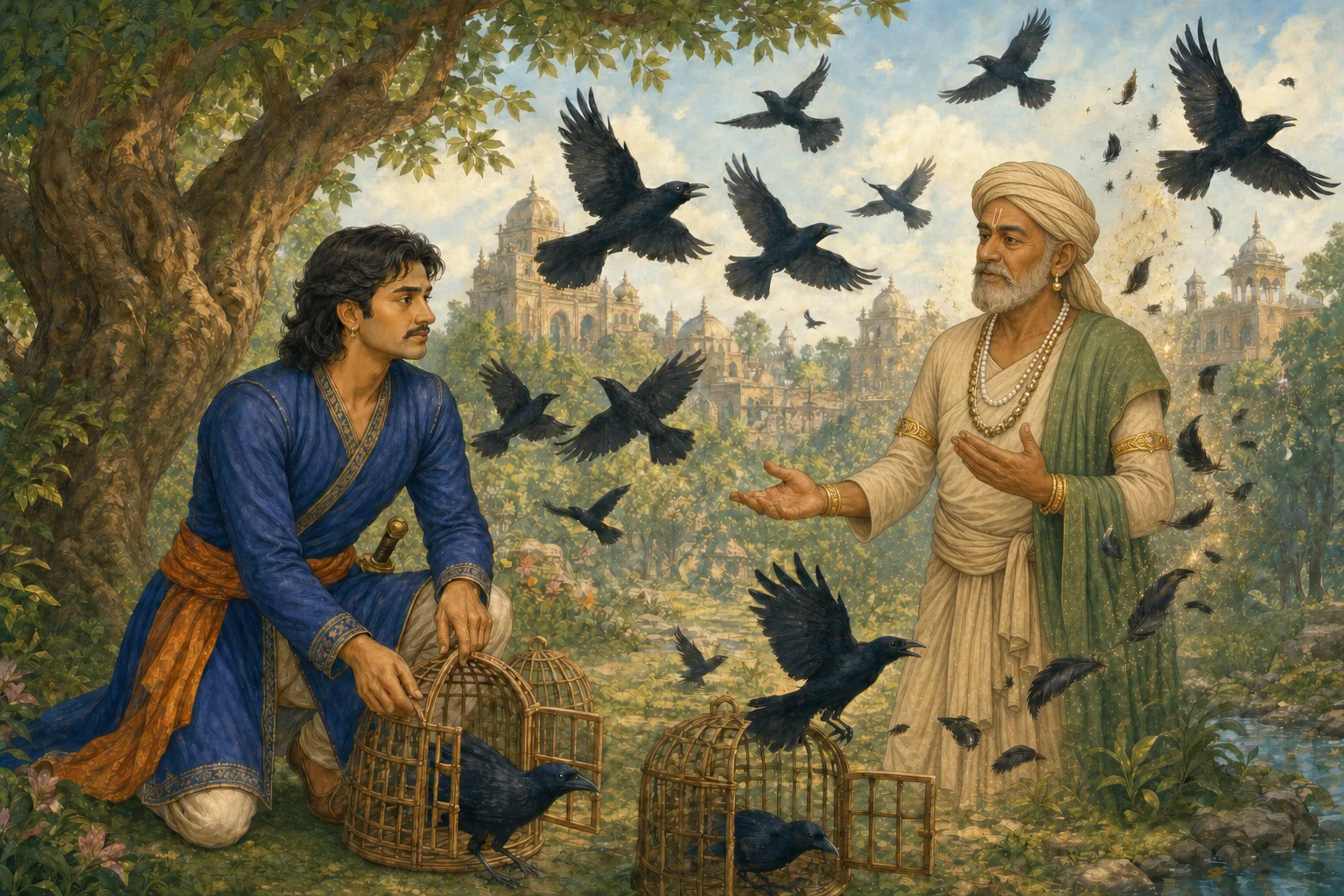 Vikram releases the innocent crows as Tutavaran reveals himself