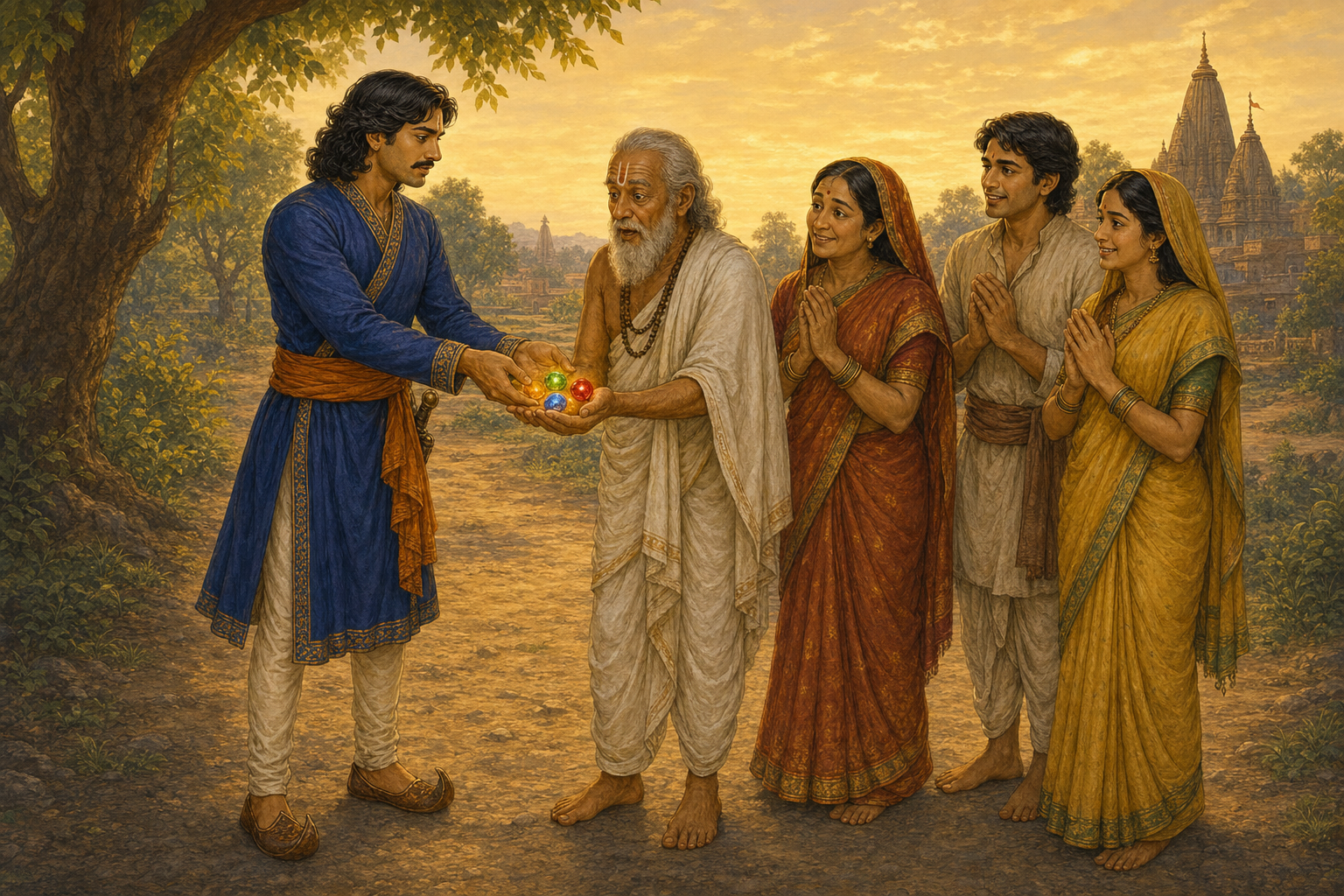 Satyavati: The Guardian of the Four Gems — illustration