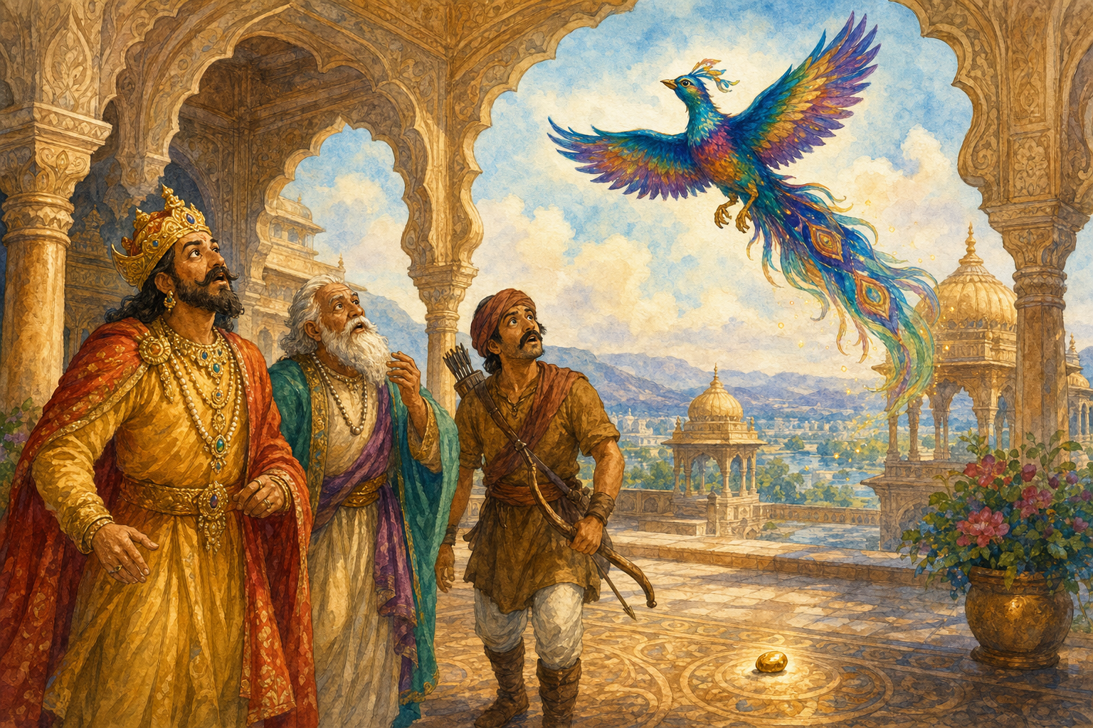 The Bird with Golden Dung — illustration