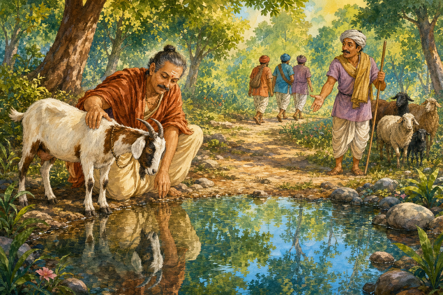 The Brahman’s Goat — illustration