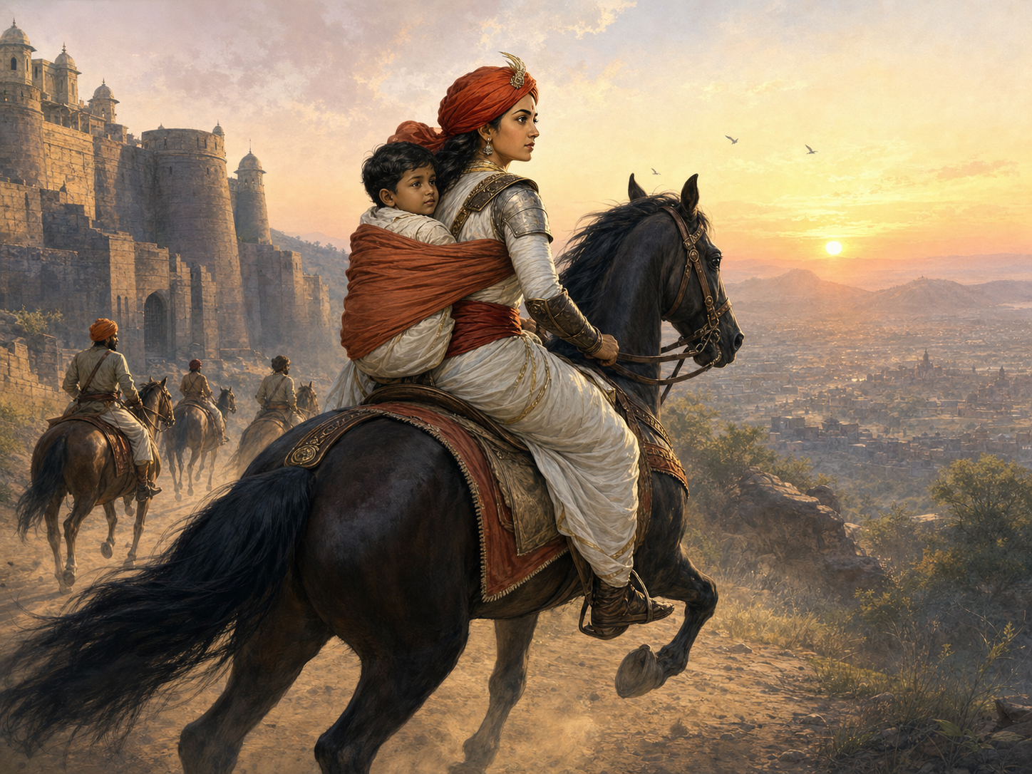 The Brave Queen of Jhansi — illustration