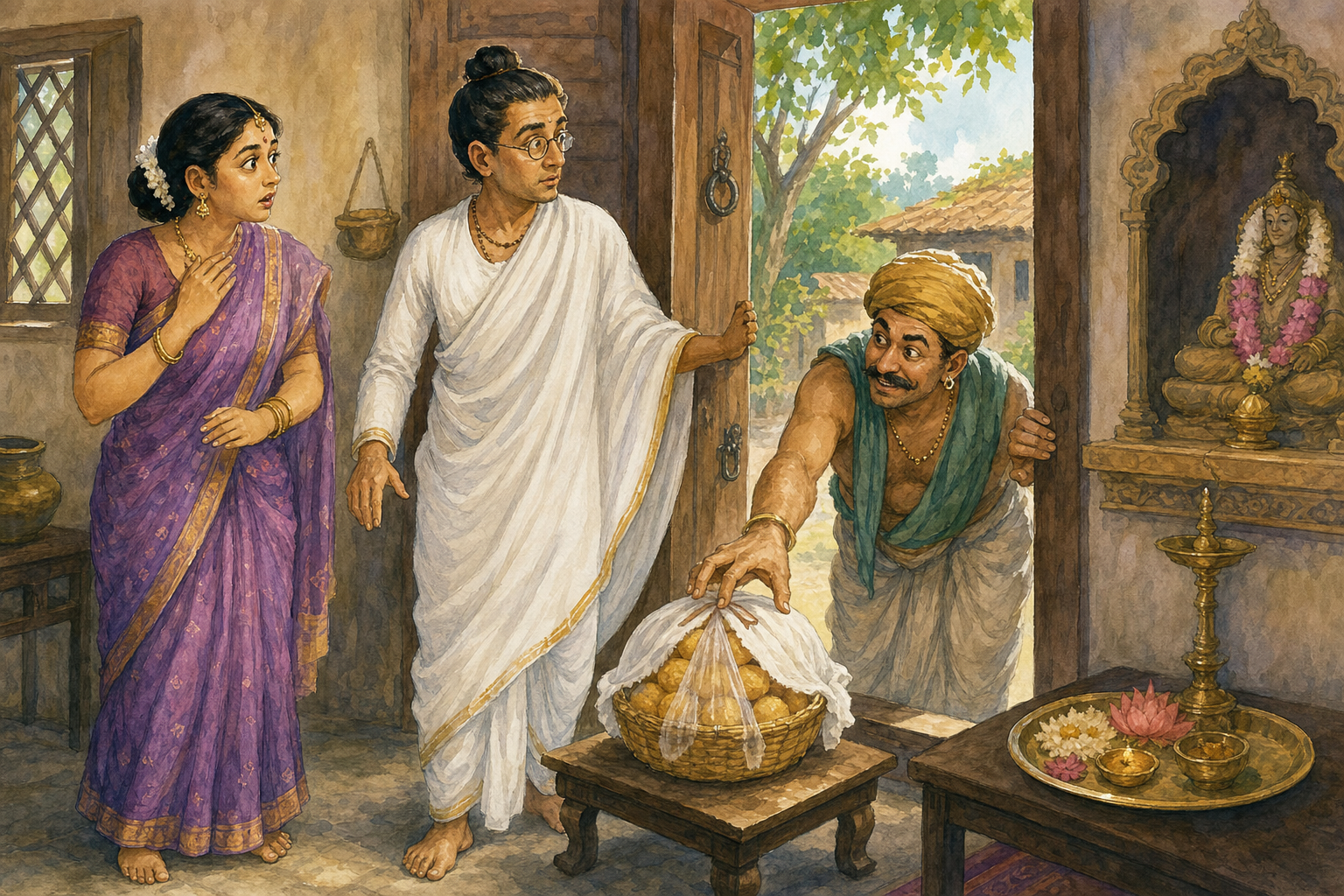 The Butter-Blinded Brahman — illustration