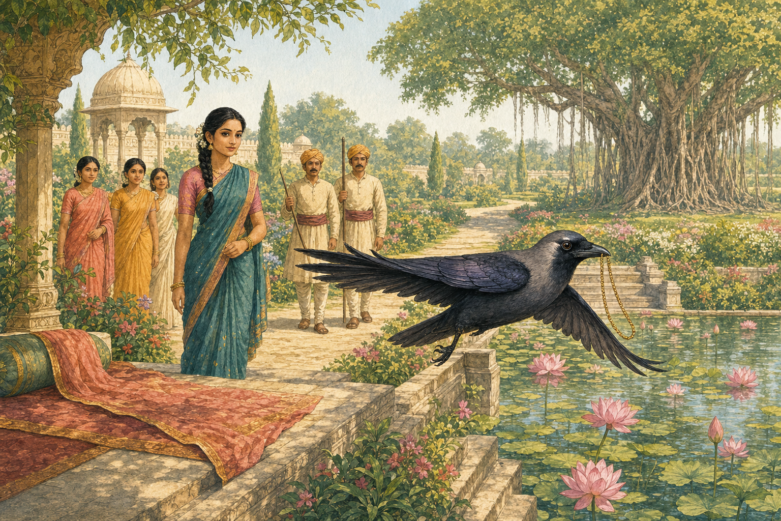 The Crow-Hen's Clever Plan — illustration