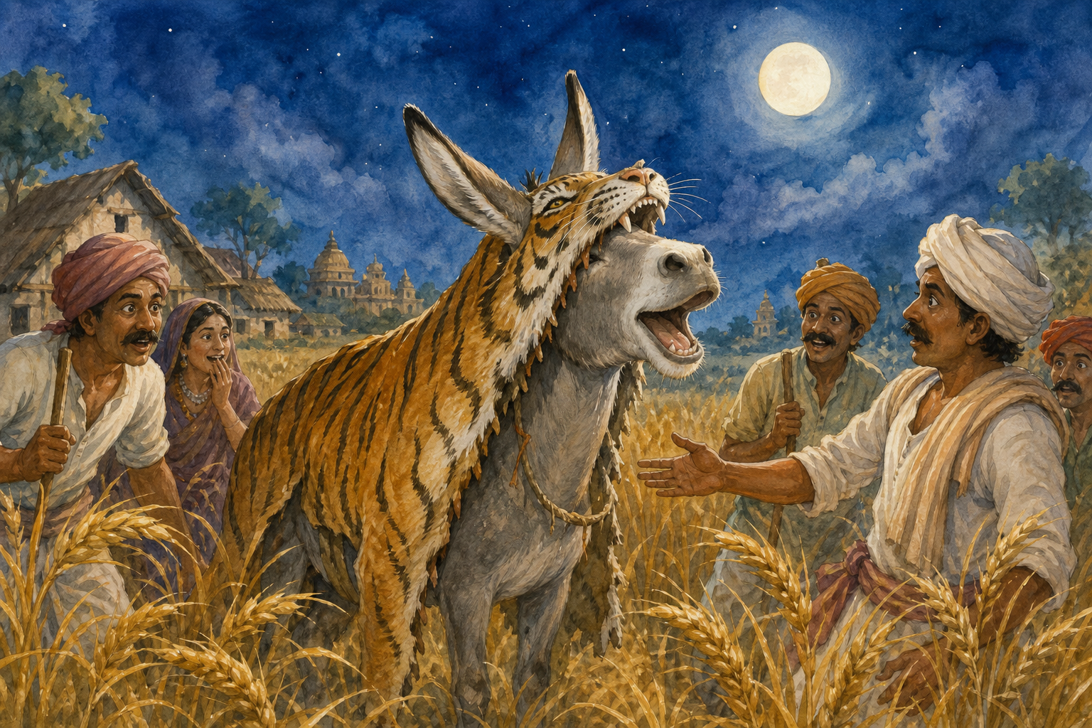The Donkey in the Tiger Skin — illustration