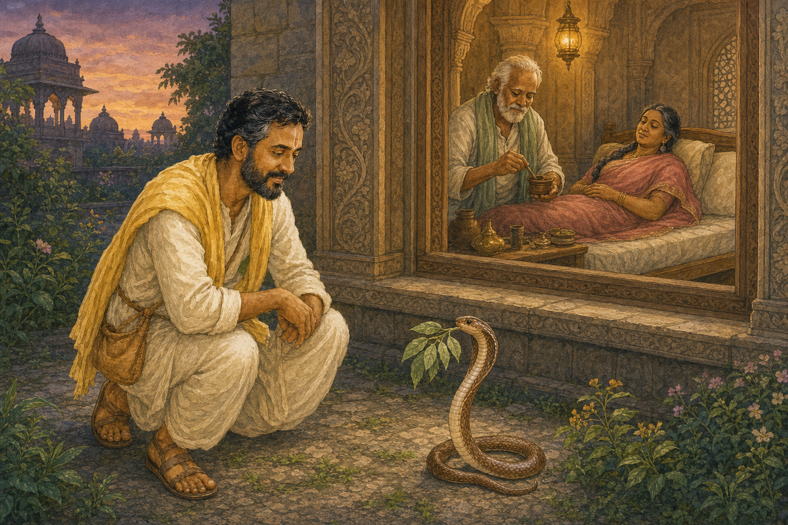 The Kind Traveler and the Broken Promise — illustration