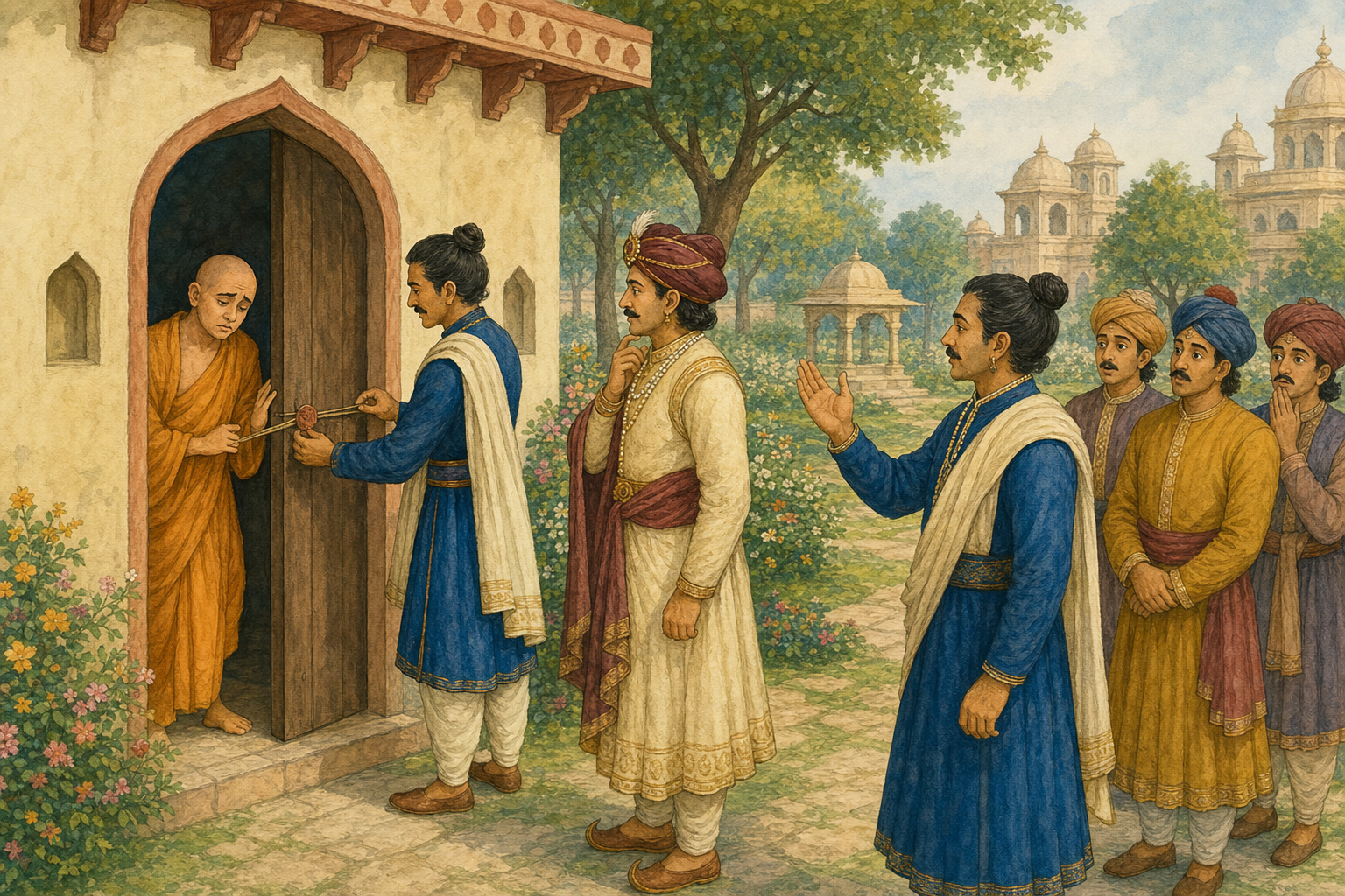 The Monk Who Left His Body Behind — illustration