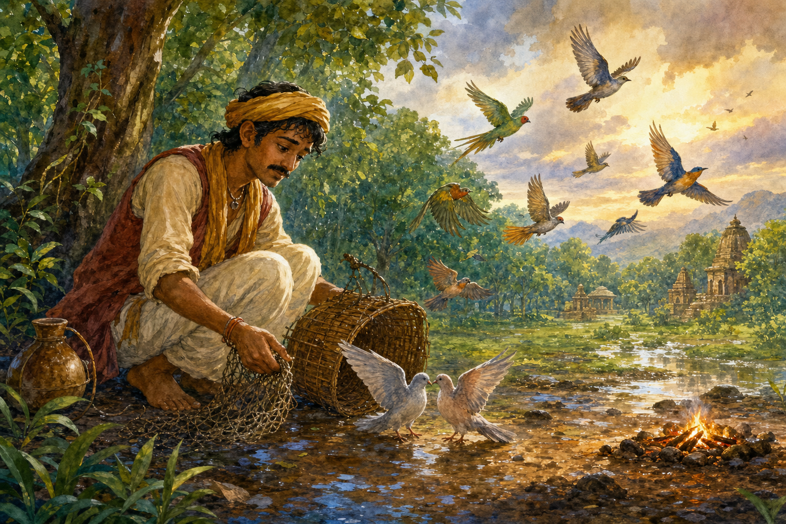 The Self-Sacrificing Dove — illustration