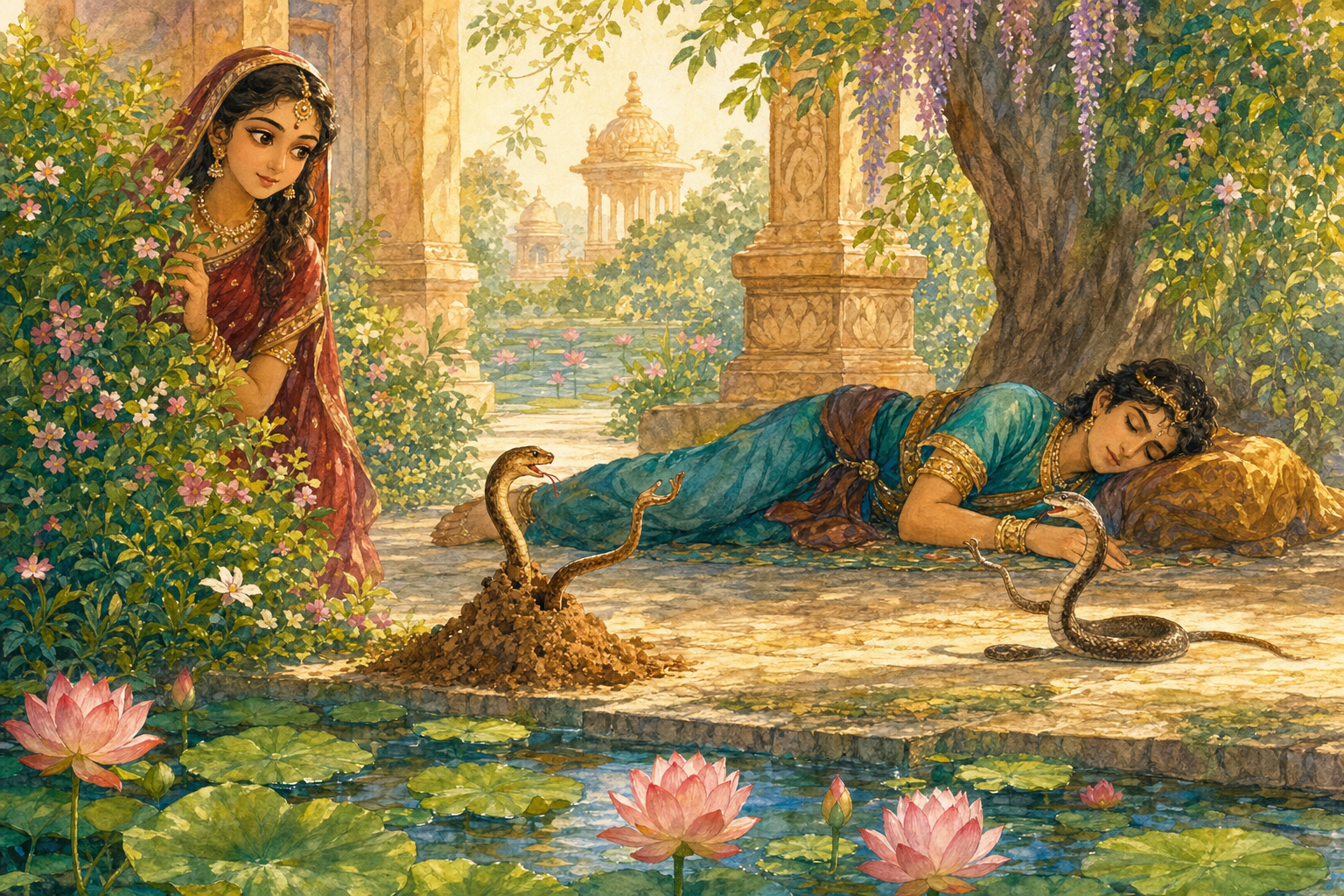 The Snake in the Prince’s Belly — illustration
