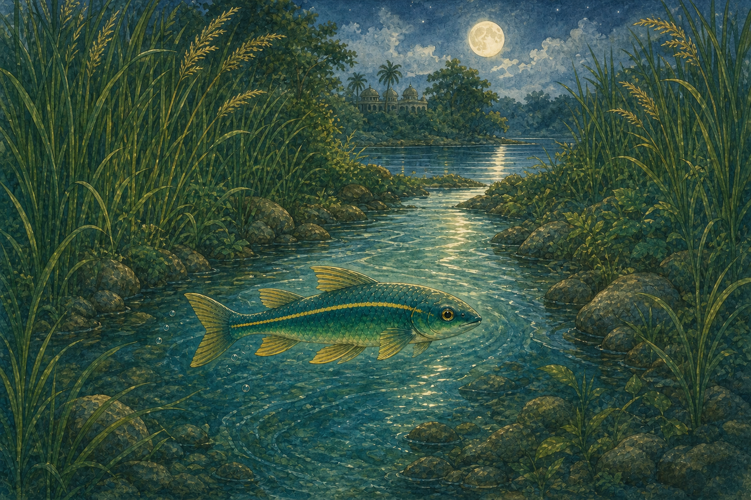 The Three Fish — illustration