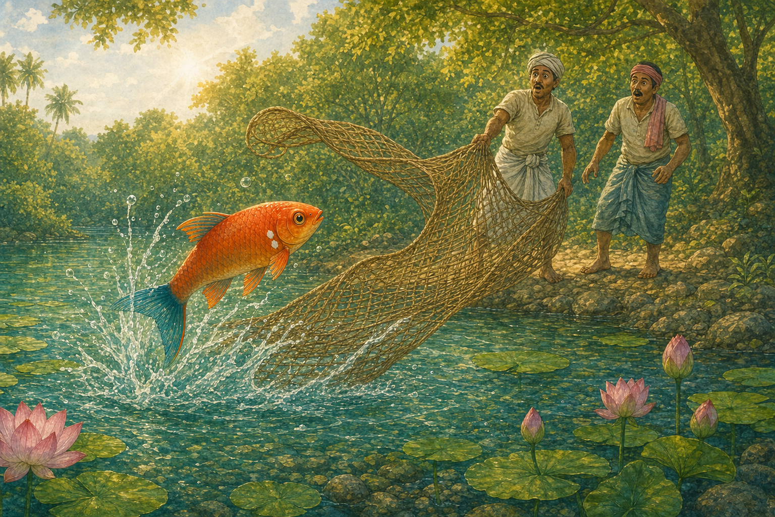 The Three Fish — illustration