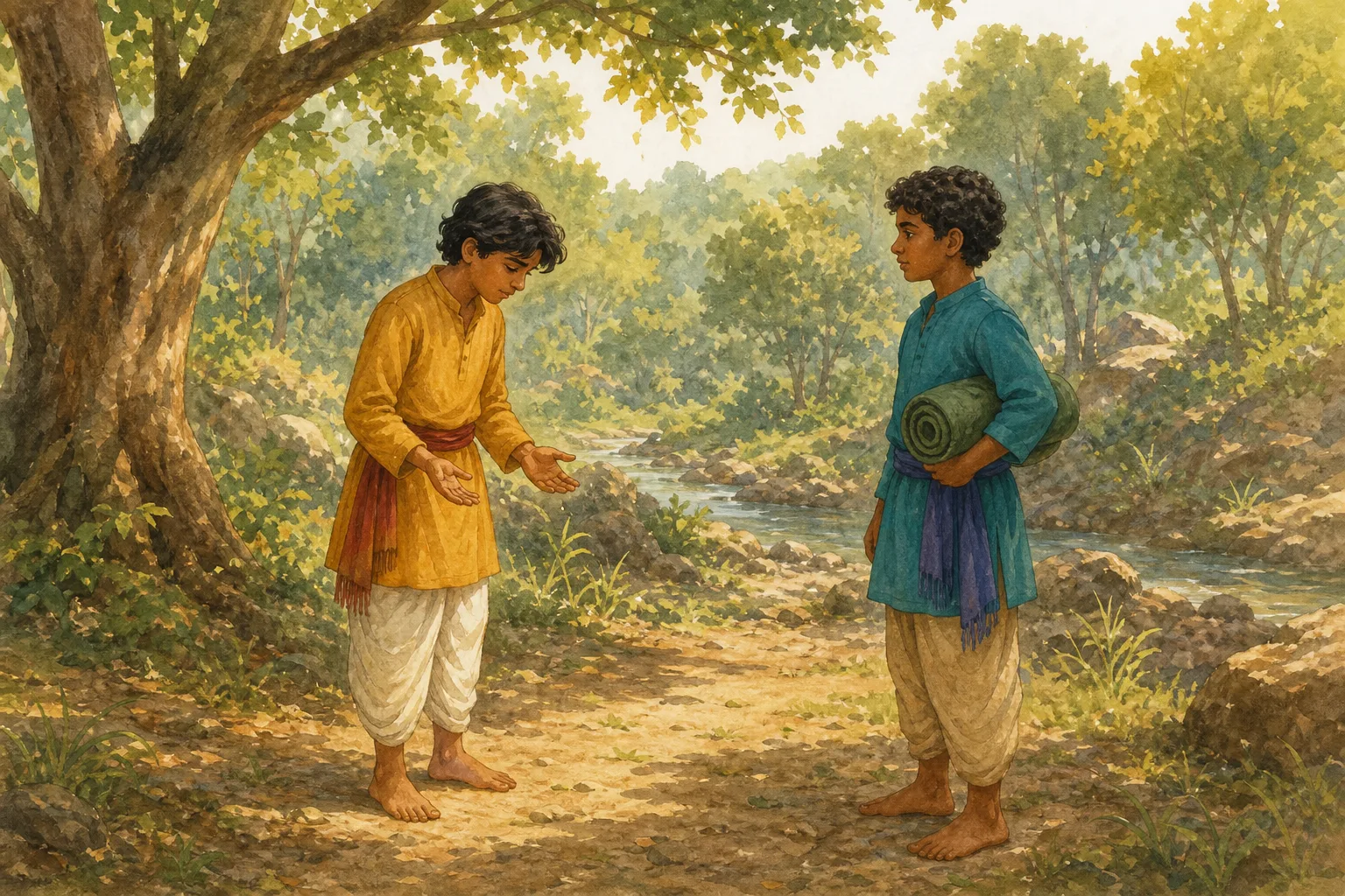 Arjun bows his head in shame as he apologizes to Ravi