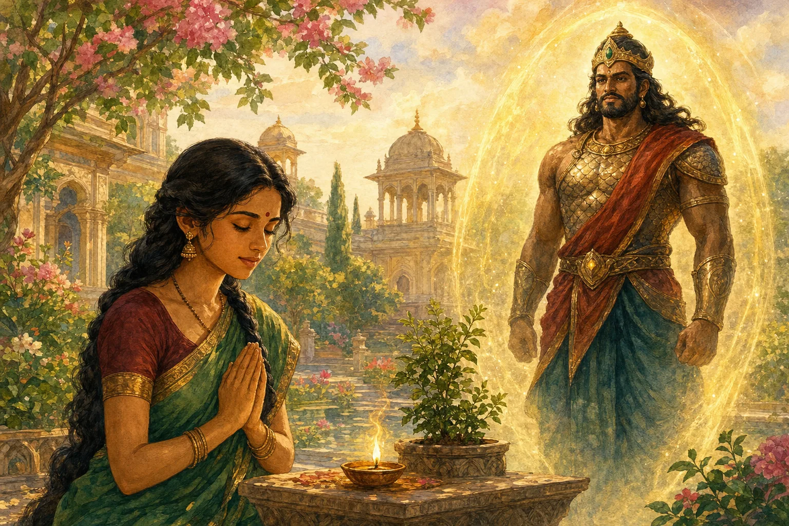 Vrinda's unbroken devotion forms an unseen protective shield around Jalandhar